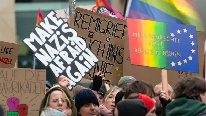 Demonstrationen gegen Rechts