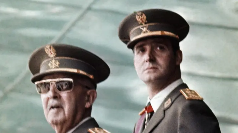 Francisco Franco und Prinz Juan Carlos de Borbon