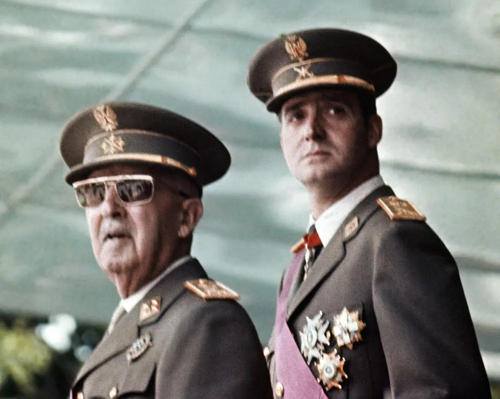 Francisco Franco und Prinz Juan Carlos de Borbon