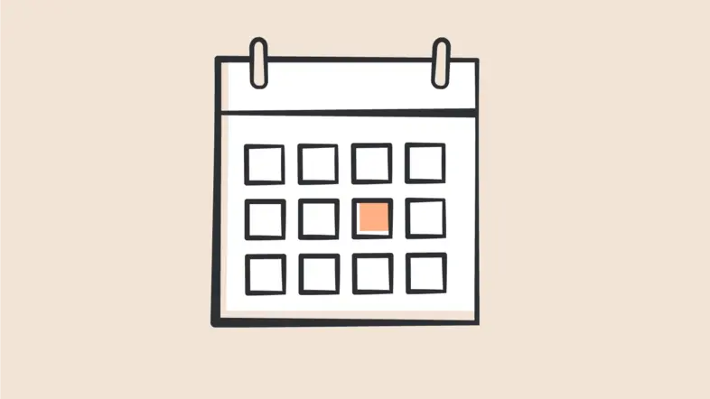 Ein Abbild eines Kalenders mit einem markierten Tag