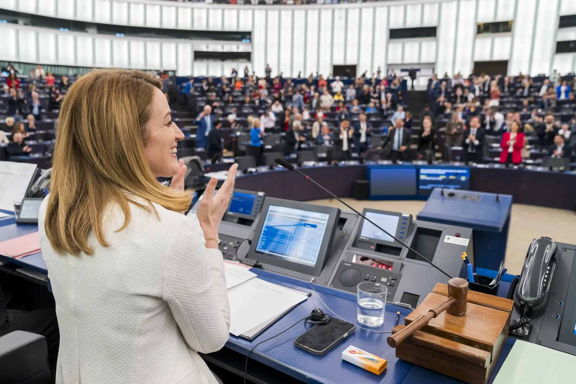 Roberta Metsola Roberta Metsola im Europäischen Parlament in Straßburg