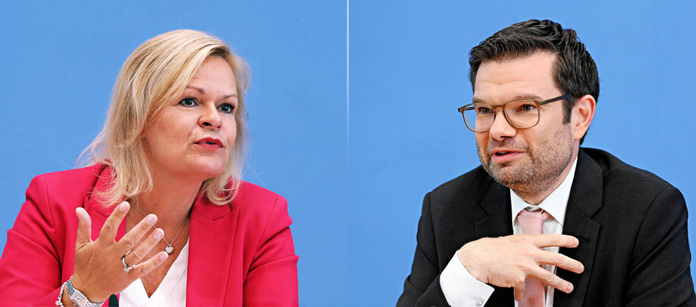 Innenministerin Nancy Faeser und Justizminister Marco Buschmann
